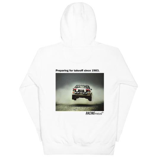 Preparing for takeoff hoodie - White